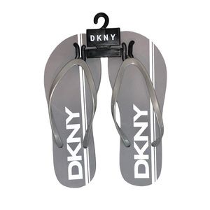 NWT - DKNY Sandals Flip Flops Grey